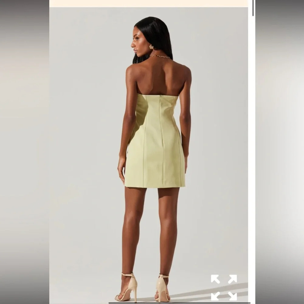Zara cutout strapless spring yellow cocktail formal dress XL NWOT blogger fav!! - Picture 2 of 9